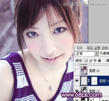 Photoshop调出可爱女孩通透的柔美色调,PS教程,图老师教程网