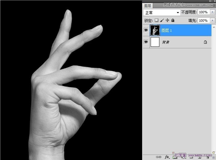 Photoshop把手制作成水晶玻璃效果,PS教程,图老师教程网