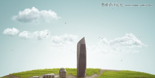 Photoshop合成从悬浮空中城市掉落的卡车,PS教程,图老师教程网