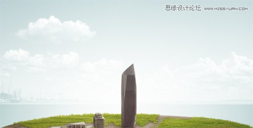 Photoshop合成从悬浮空中城市掉落的卡车,PS教程,图老师教程网