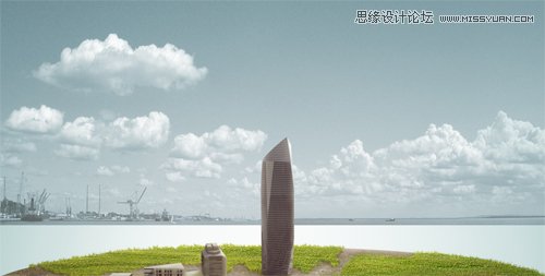 Photoshop合成从悬浮空中城市掉落的卡车,PS教程,图老师教程网