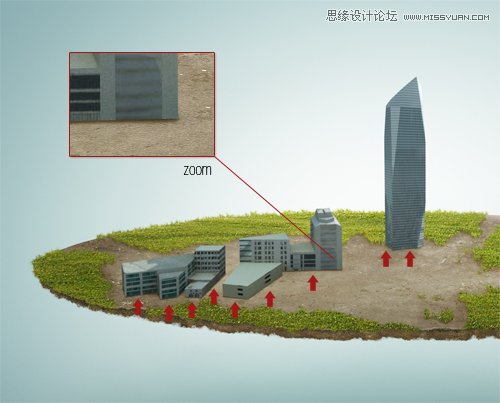 Photoshop合成从悬浮空中城市掉落的卡车,PS教程,图老师教程网