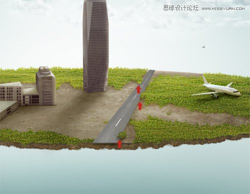 Photoshop合成从悬浮空中城市掉落的卡车,PS教程,图老师教程网