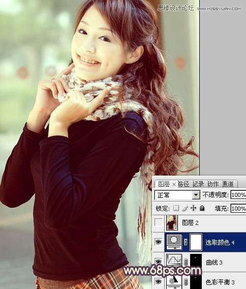 Photoshop给漂亮美眉调出甜美色调,PS教程,图老师教程网