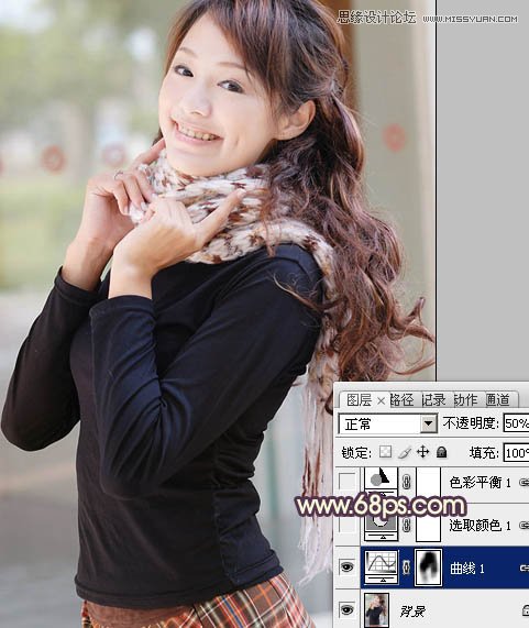 Photoshop给漂亮美眉调出甜美色调,PS教程,图老师教程网