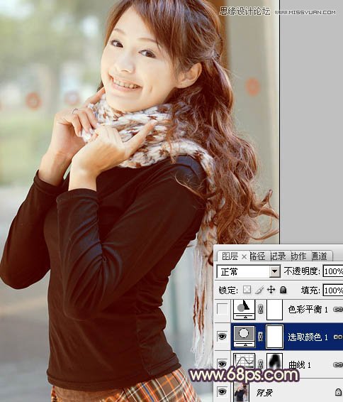 Photoshop给漂亮美眉调出甜美色调,PS教程,图老师教程网