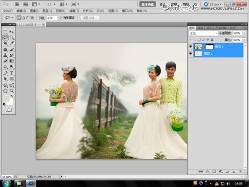 Photoshop合成后期梦幻婚片效果,PS教程,图老师教程网