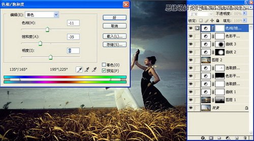 Photoshop调出外景人像复古的冷色调效果,PS教程,图老师教程网