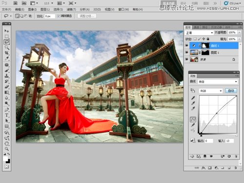 Photoshop给毫无生机外景照片添加云彩,PS教程,图老师教程网