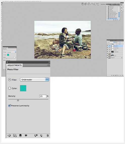 Photoshop调出外景海边照片质感蓝色调,PS教程,图老师教程网