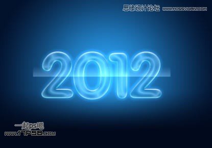 Photoshop制作2012新年贺卡教程,PS教程,图老师教程网