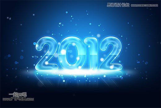 Photoshop制作2012新年贺卡教程,PS教程,图老师教程网