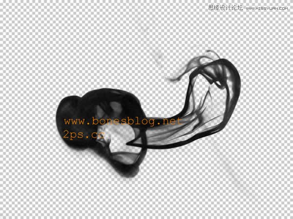 Photoshop抠出流动效果的墨迹,PS教程,图老师教程网