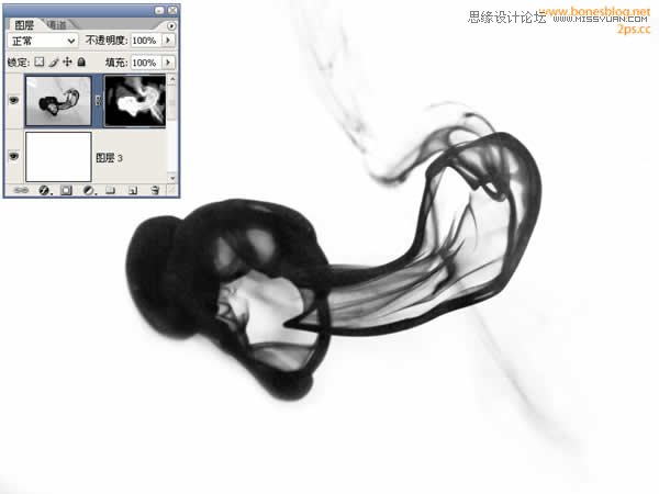 Photoshop抠出流动效果的墨迹,PS教程,图老师教程网