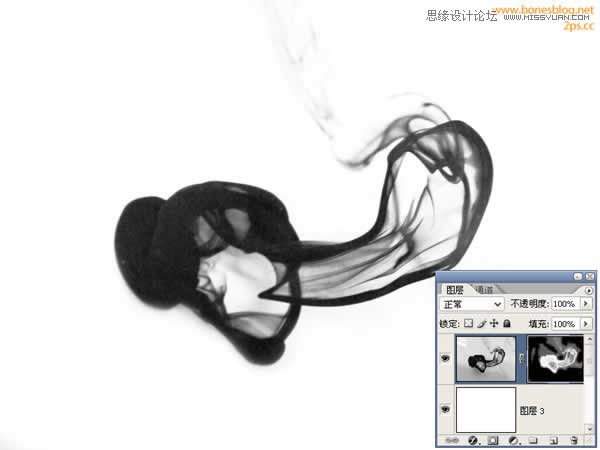 Photoshop抠出流动效果的墨迹,PS教程,图老师教程网
