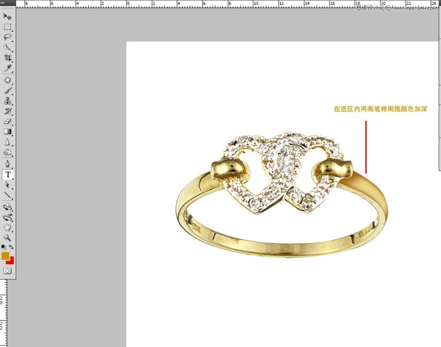 Photoshop对商业产品珠宝首饰戒子后期修图,PS教程,图老师教程网
