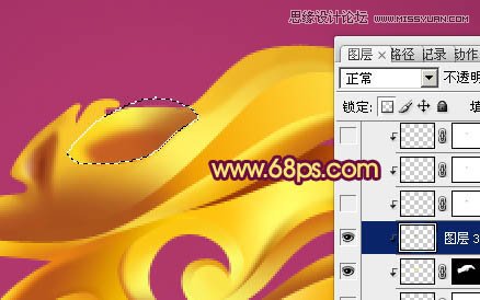 Photoshop绘制漂亮的金色龙头教程,PS教程,图老师教程网