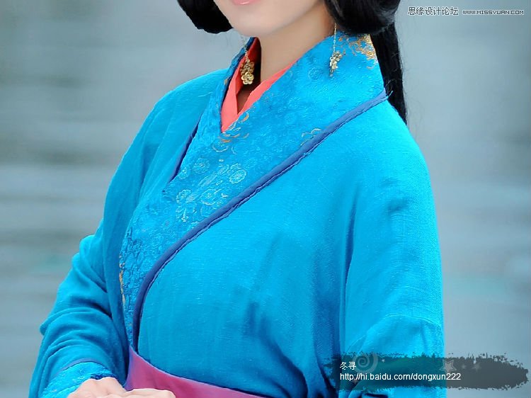 Photoshop古典美女转手绘之古典衣服,PS教程,图老师教程网
