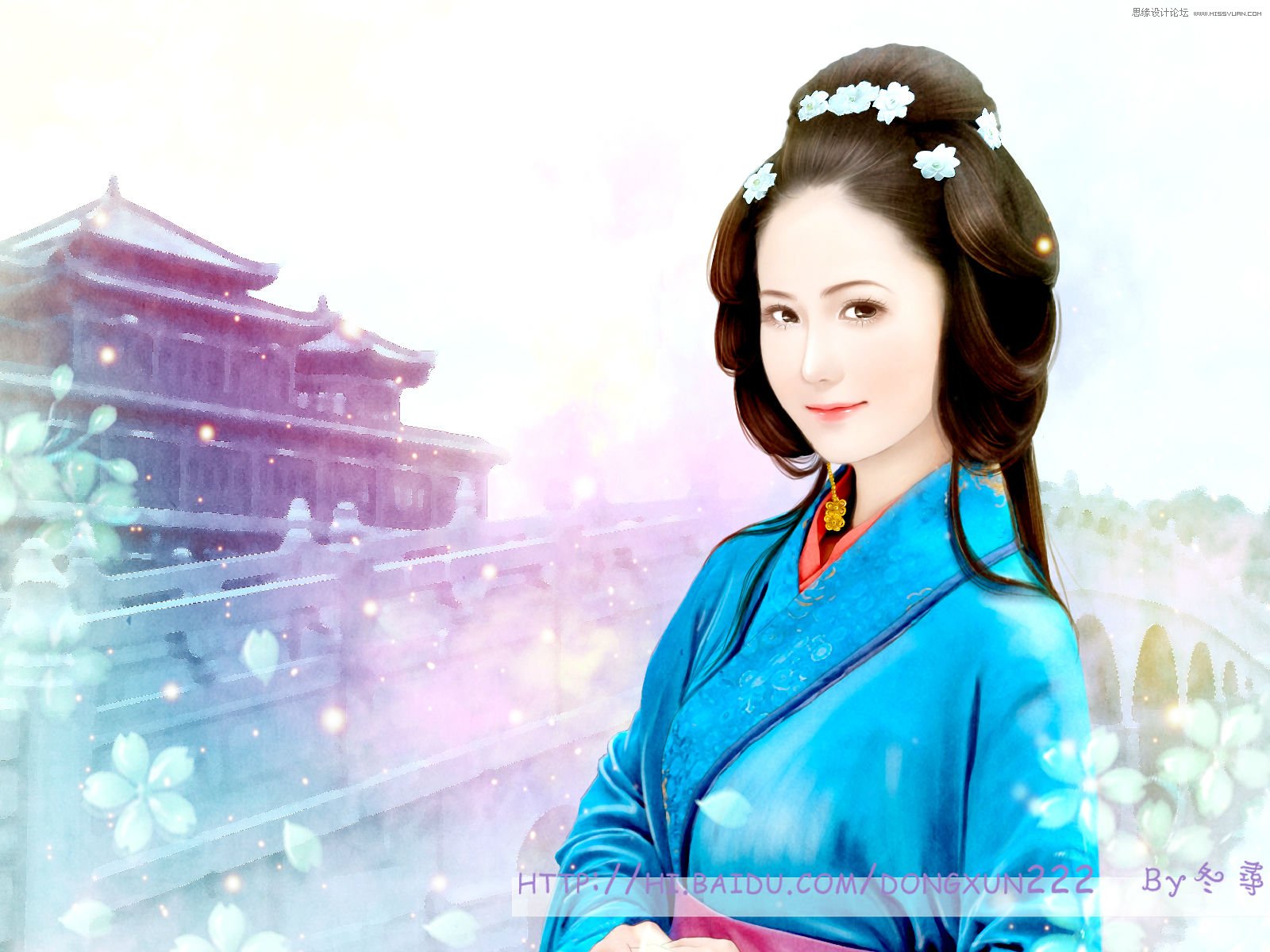 Photoshop古典美女转手绘之古典衣服,PS教程,图老师教程网