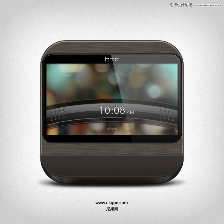 Photoshop绘制质感HTC手机icon图标教程,PS教程,图老师教程网