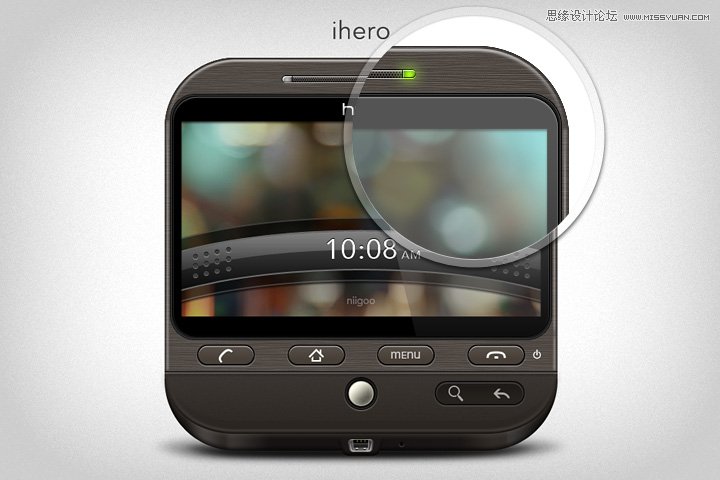 Photoshop绘制质感HTC手机icon图标教程,PS教程,图老师教程网