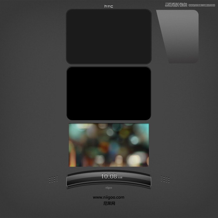 Photoshop绘制质感HTC手机icon图标教程,PS教程,图老师教程网