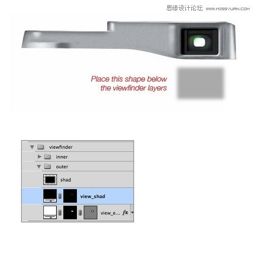 Photoshop制作逼真富士X100相机图标,PS教程,图老师教程网
