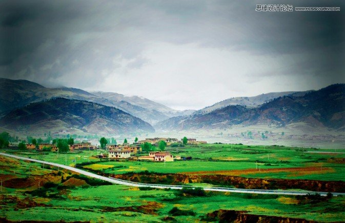 Photoshop后期给阴暗的风景照加上蓝天白云,PS教程,图老师教程网
