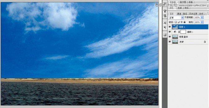 Photoshop后期给阴暗的风景照加上蓝天白云,PS教程,图老师教程网