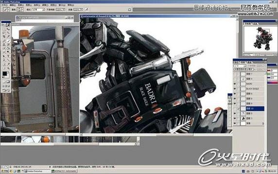 Photoshop利用汽车零件合成超酷的变形金刚,PS教程,图老师教程网