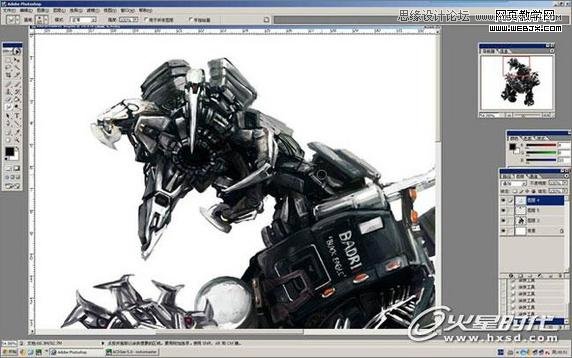 Photoshop利用汽车零件合成超酷的变形金刚,PS教程,图老师教程网