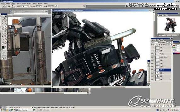 Photoshop利用汽车零件合成超酷的变形金刚,PS教程,图老师教程网