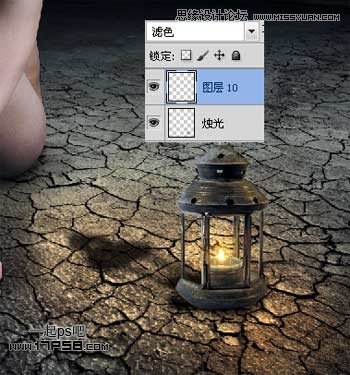 Photoshop合成女孩与灯忧伤孤独场景效果,PS教程,图老师教程网