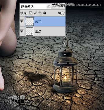 Photoshop合成女孩与灯忧伤孤独场景效果,PS教程,图老师教程网