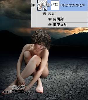 Photoshop合成女孩与灯忧伤孤独场景效果,PS教程,图老师教程网