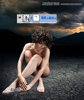 Photoshop合成女孩与灯忧伤孤独场景效果,PS教程,图老师教程网