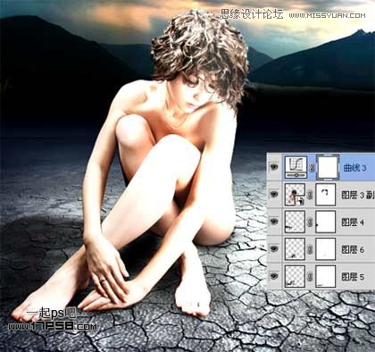 Photoshop合成女孩与灯忧伤孤独场景效果,PS教程,图老师教程网