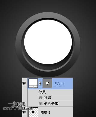 Photoshop制作圆形质感开关按钮,PS教程,图老师教程网