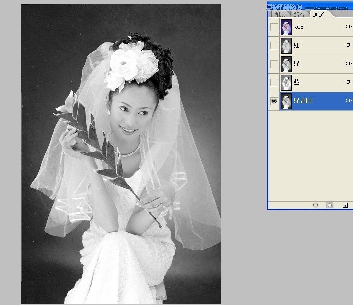 Photoshop慢方法细心抠出婚纱照,PS教程,图老师教程网