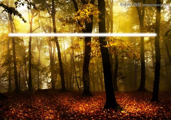 Photoshop打造一个梦幻光斑的树林场景效果,PS教程,图老师教程网