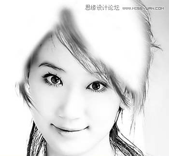 Photoshop给美女特写转逼真素描效果,PS教程,图老师教程网