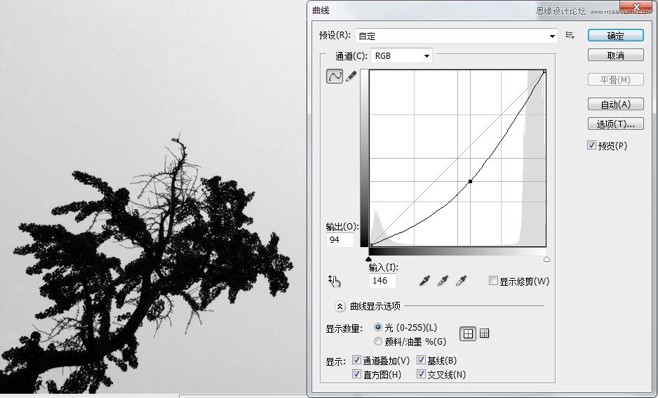 Photoshop制作中国风水墨画意画卷效果,PS教程,图老师教程网