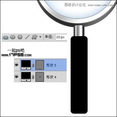 Photoshop利用图层样式制作质感的放大镜,PS教程,图老师教程网