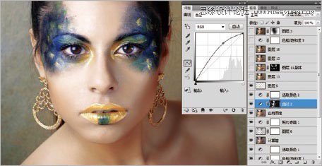 Photoshop后期教程：彩妆人像图片的后期美化,PS教程,图老师教程网
