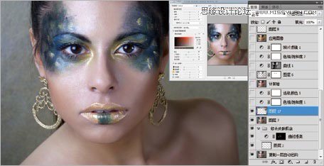 Photoshop后期教程：彩妆人像图片的后期美化,PS教程,图老师教程网