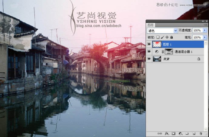 Photoshop给水乡照片增加水墨感效果,PS教程,图老师教程网