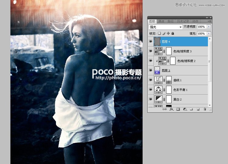 Photoshop制作逆光美女质感的海报效果,PS教程,图老师教程网