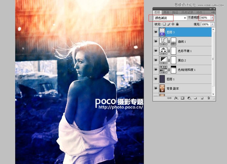 Photoshop制作逆光美女质感的海报效果,PS教程,图老师教程网