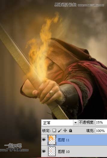 Photoshop合成玄幻的火箭神射手,PS教程,图老师教程网