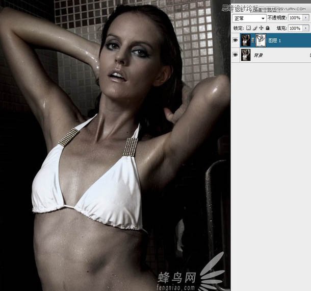 Photoshop利用应用图像打造黝黑的质感人像,PS教程,图老师教程网